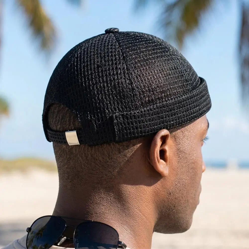 Men's Mesh Brimless Docker Cap | Breathable Summer Beanie