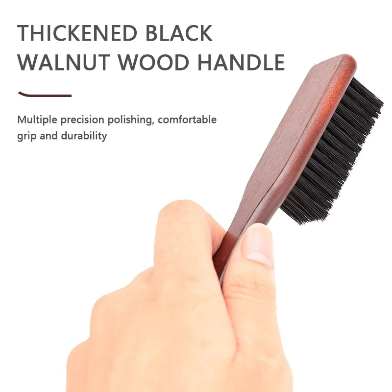 Wooden Handle Boar Bristle Beard Brush – Barber Grooming Tool