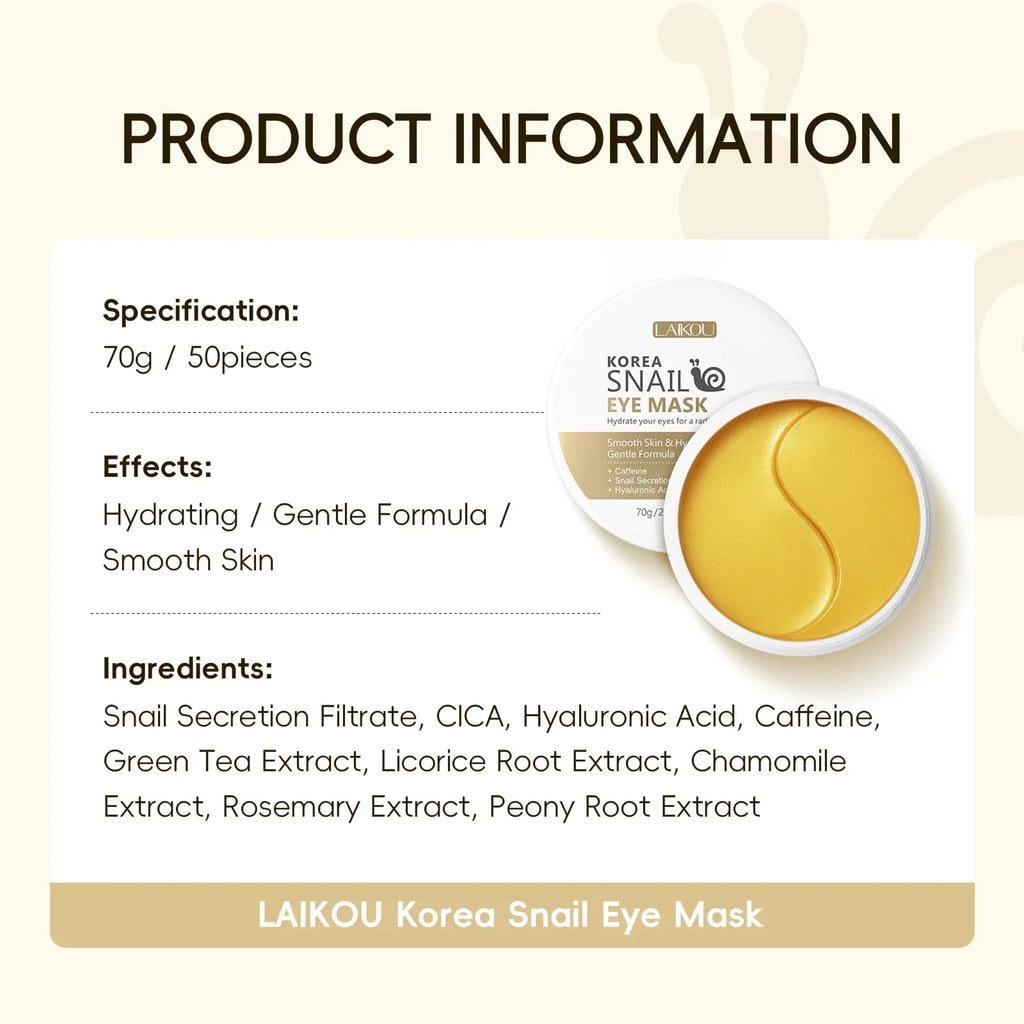 LAIKOU Sakura Snail Eye Mask – Dark Circles & Hydration Patch