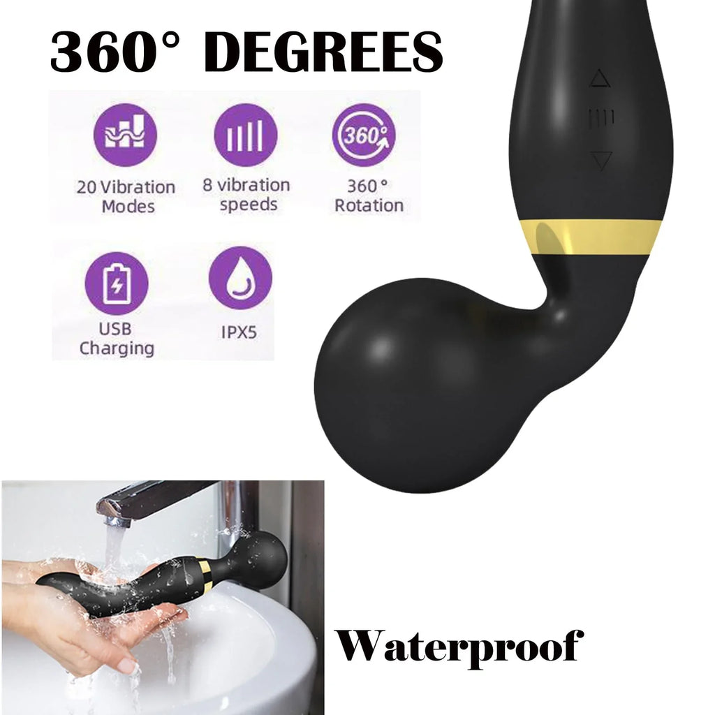 Rmssim Wand Massager | 8 Speeds & 20 Patterns | Waterproof