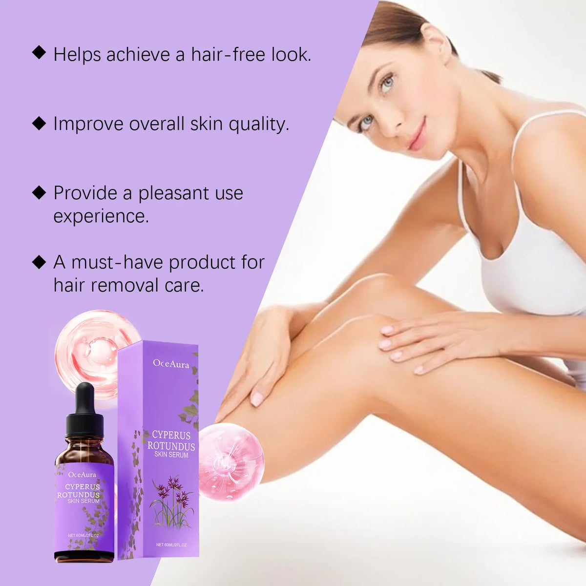 OceAura Cyperus Rotundus Hair Growth Inhibitor Oil 60ml