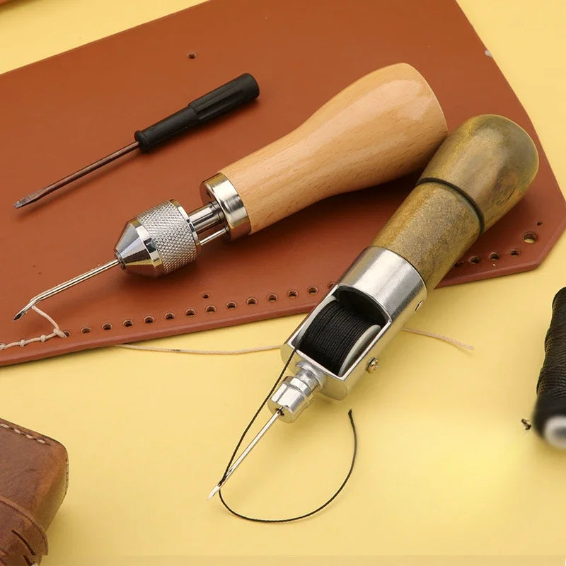 DIY Hand Sewing Machine Waxed Thread Leather Tool Craft Edge
