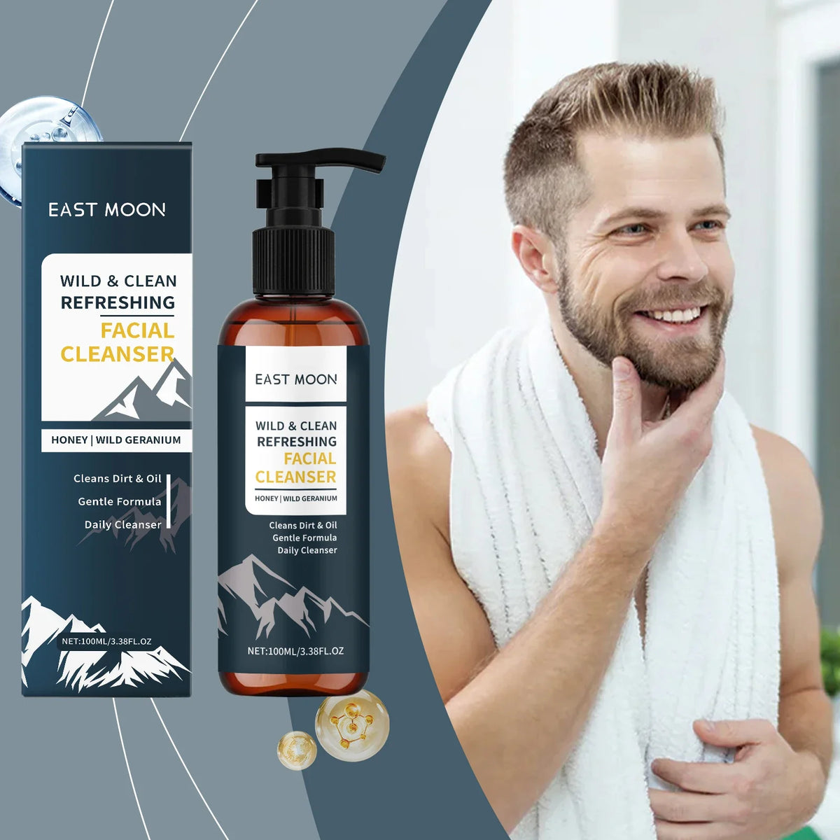 East Moon Men's Nourishing Face Cleanser | Oil Control 100ml