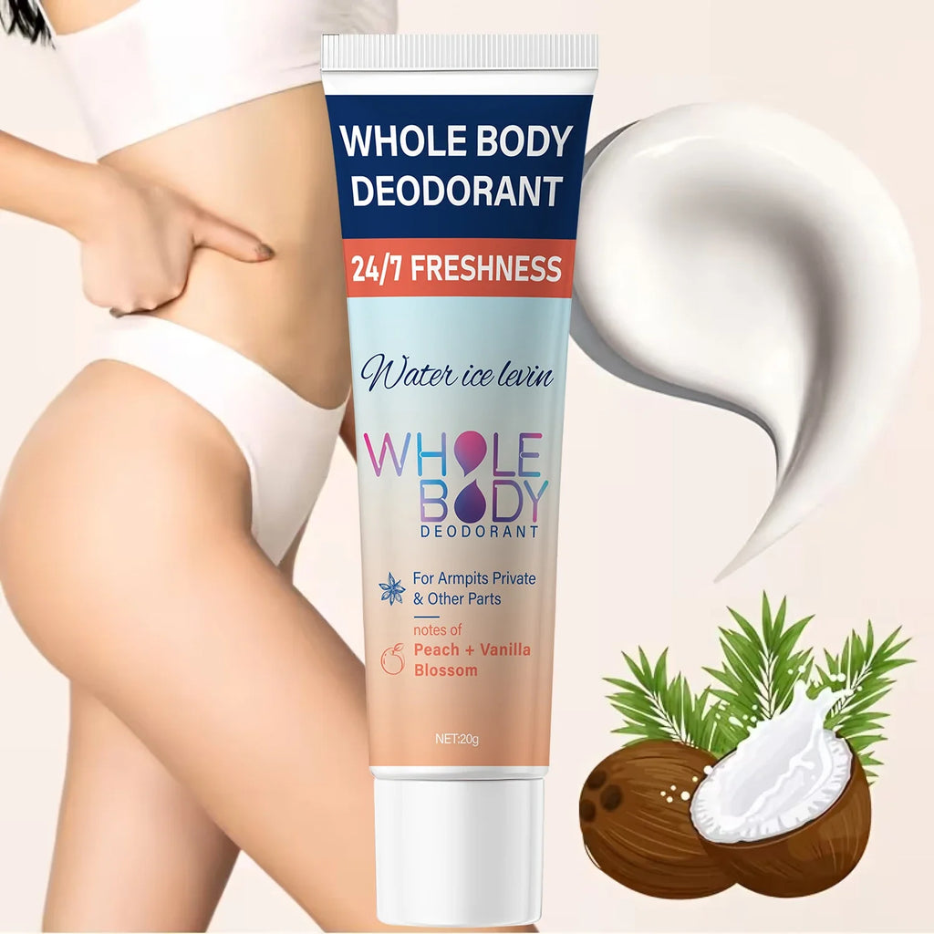 Whole Body Deodorant Cream – Peach Vanilla & Hyaluronic Acid