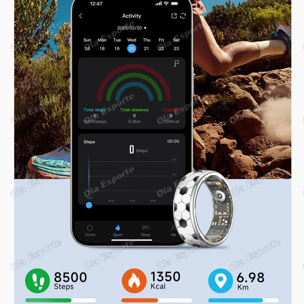 Smart Ring Heart Rate & Fitness Tracker | Waterproof 5ATM