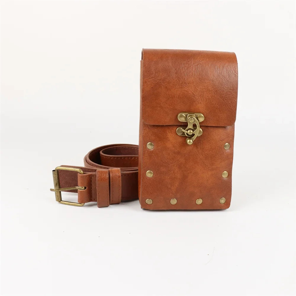 Cosplay Medieval Retro Belt Viking Knight Copper Coin Waist Bag