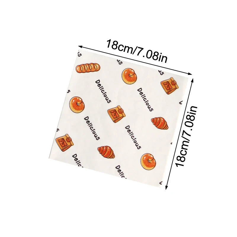 100-Pack Greaseproof Deli Wax Paper Sheets – Food Basket Liner