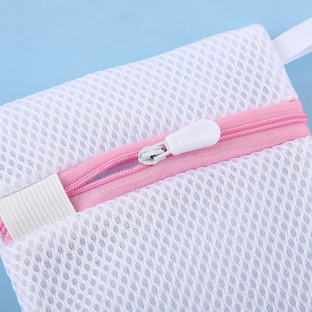 Mesh Laundry Bags with Zipper – Reusable Polyester Pouches 3 Pack