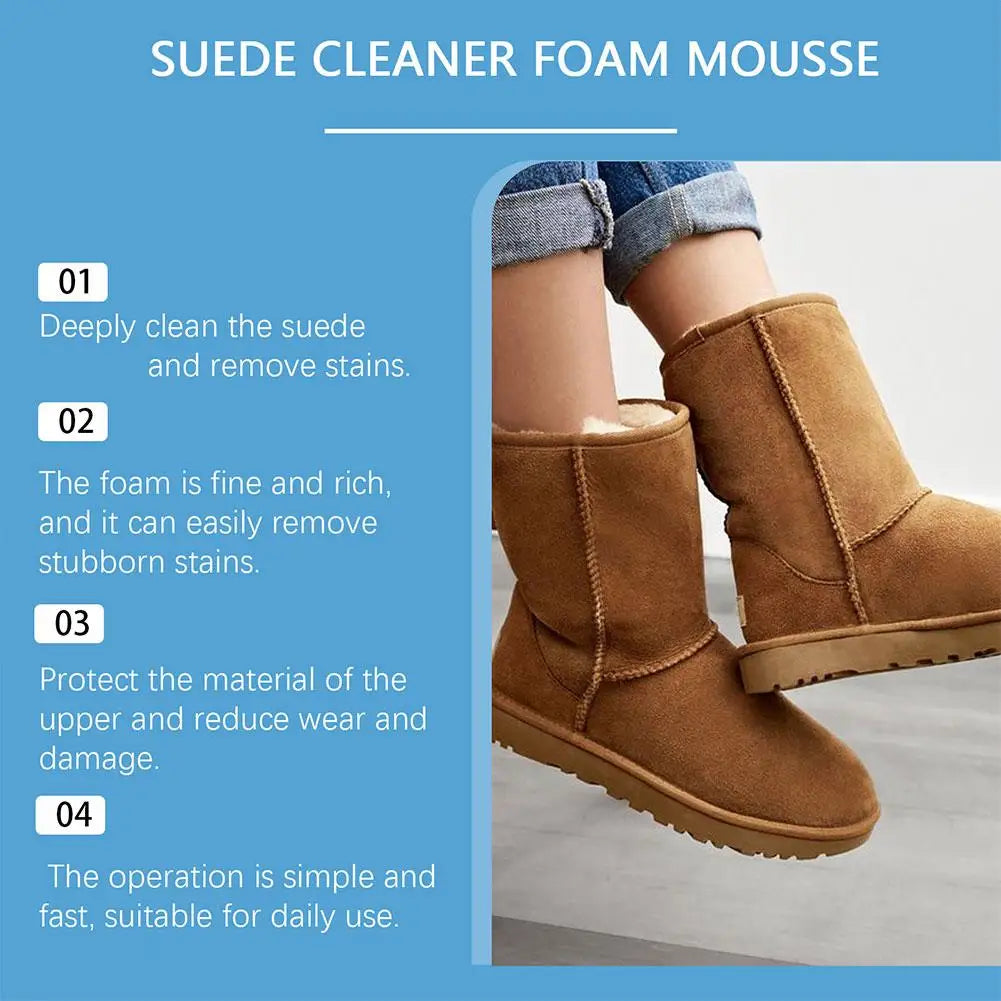 Suede Cleaner Kit – Dry Foam Shoe & Leather Cleaner 100ml