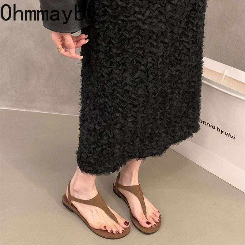 Women's Gladiator Flat Sandals – Clip Toe Beach & Dress Shoes