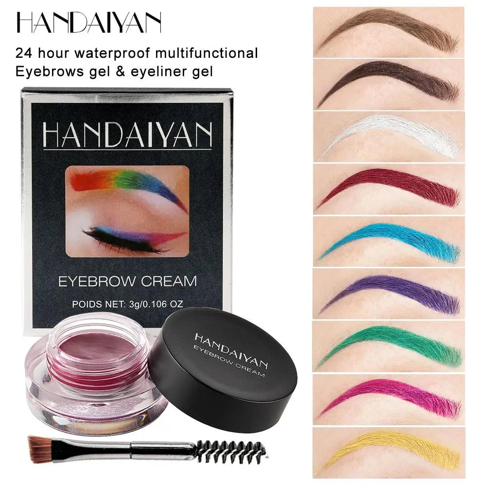 HANDAIYAN Waterproof Eyebrow Gel Cream – 12 Shades, Long Lasting