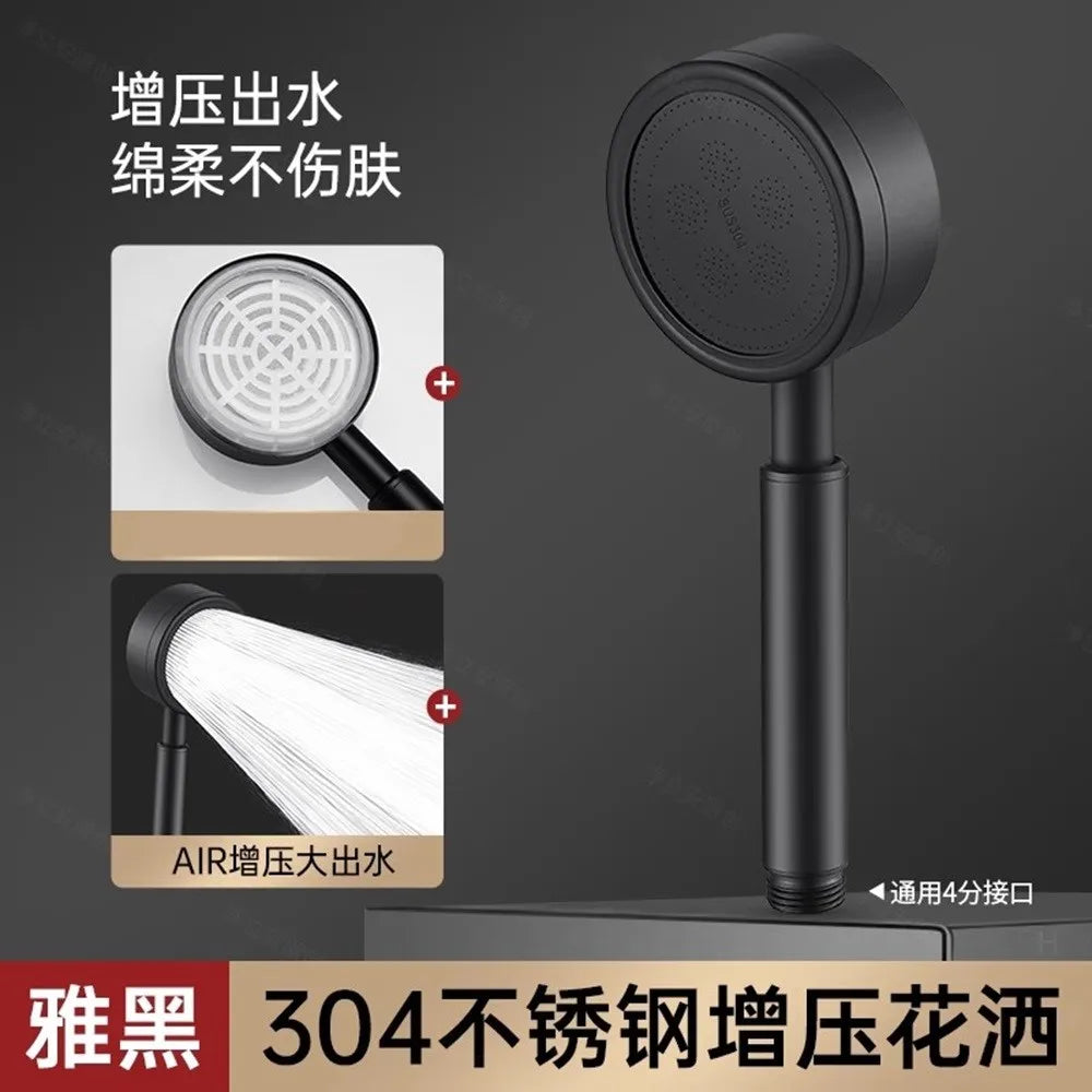 Stainless Steel 304 Handheld Shower Head | High Pressure Water Saver
