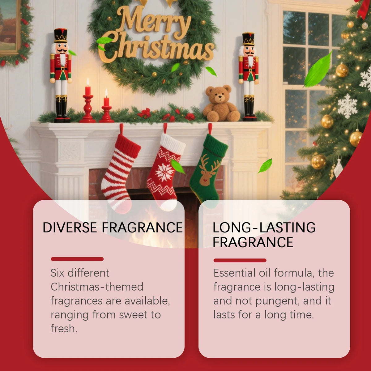 Christmas Essential Oil Set – 6 Festive Holiday Scents 6x10ml