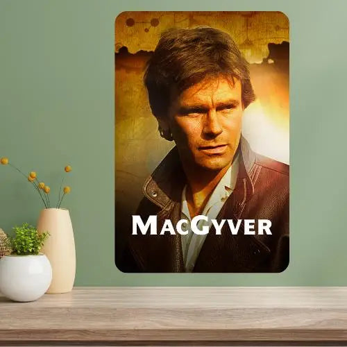MacGyver Classic TV Show Metal Poster Sign | Retro Wall Art