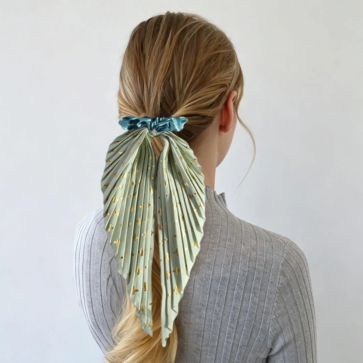 Flower Print Long Scrunchies & Hair Ties for Women – Elastic