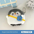 Fluffy Plush Penguin Coin Purse – Cute Mini Keychain Wallet