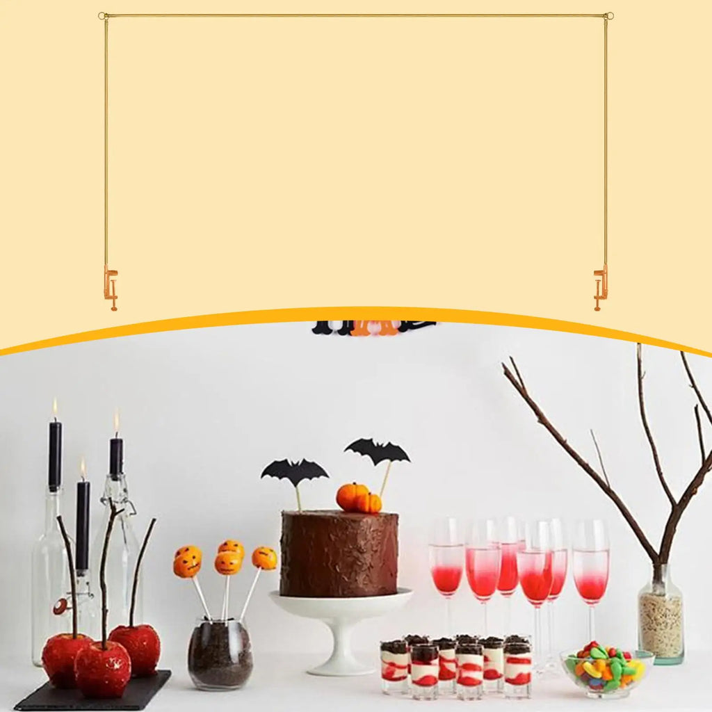 Table Arch Stand Clamps Adjustable Over Rod Dining Background Rack