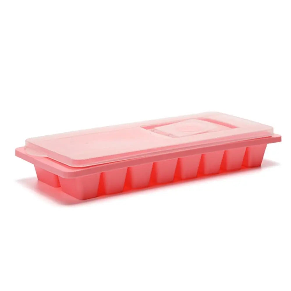 16-Cube Stackable Ice Cube Tray with Lid – Reusable & Easy Fill