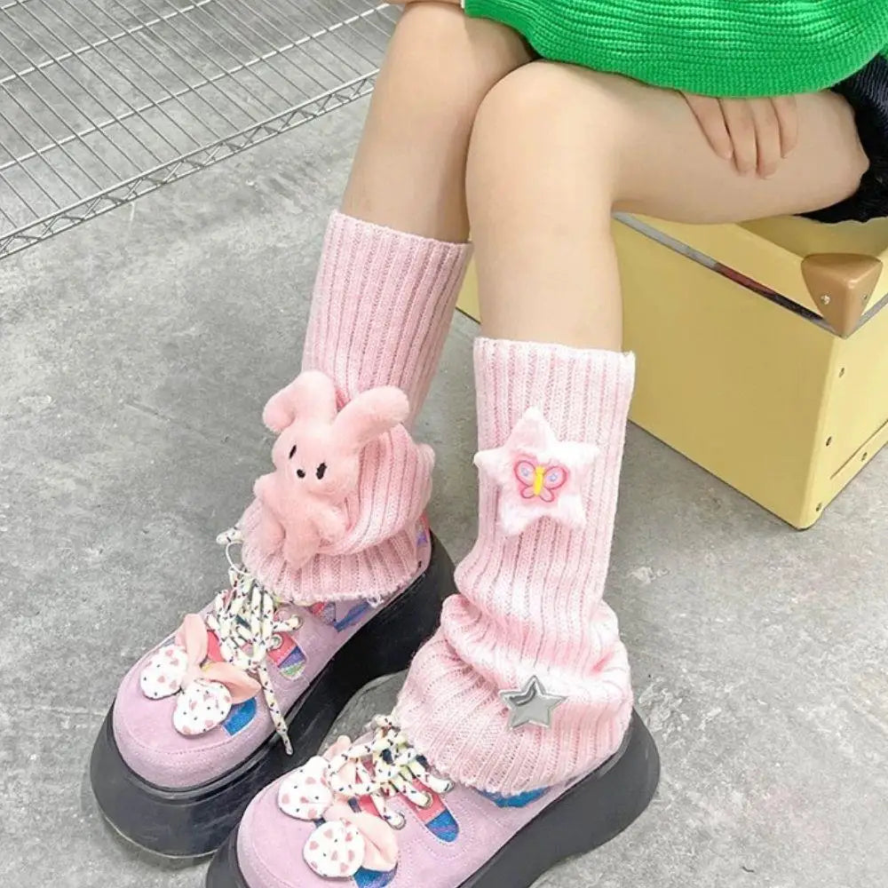 Rabbit Ear Knit Arm Warmers – Cute Fingerless Elbow Sleeves