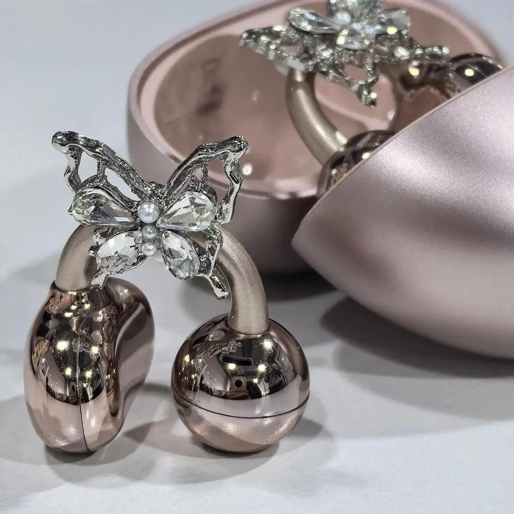 Diamond Rhinestone Earphone Clip – Snap-On Fashion Jewelry for Women