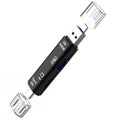 5-in-1 USB OTG Card Reader – Type-C, Micro USB, SD & TF