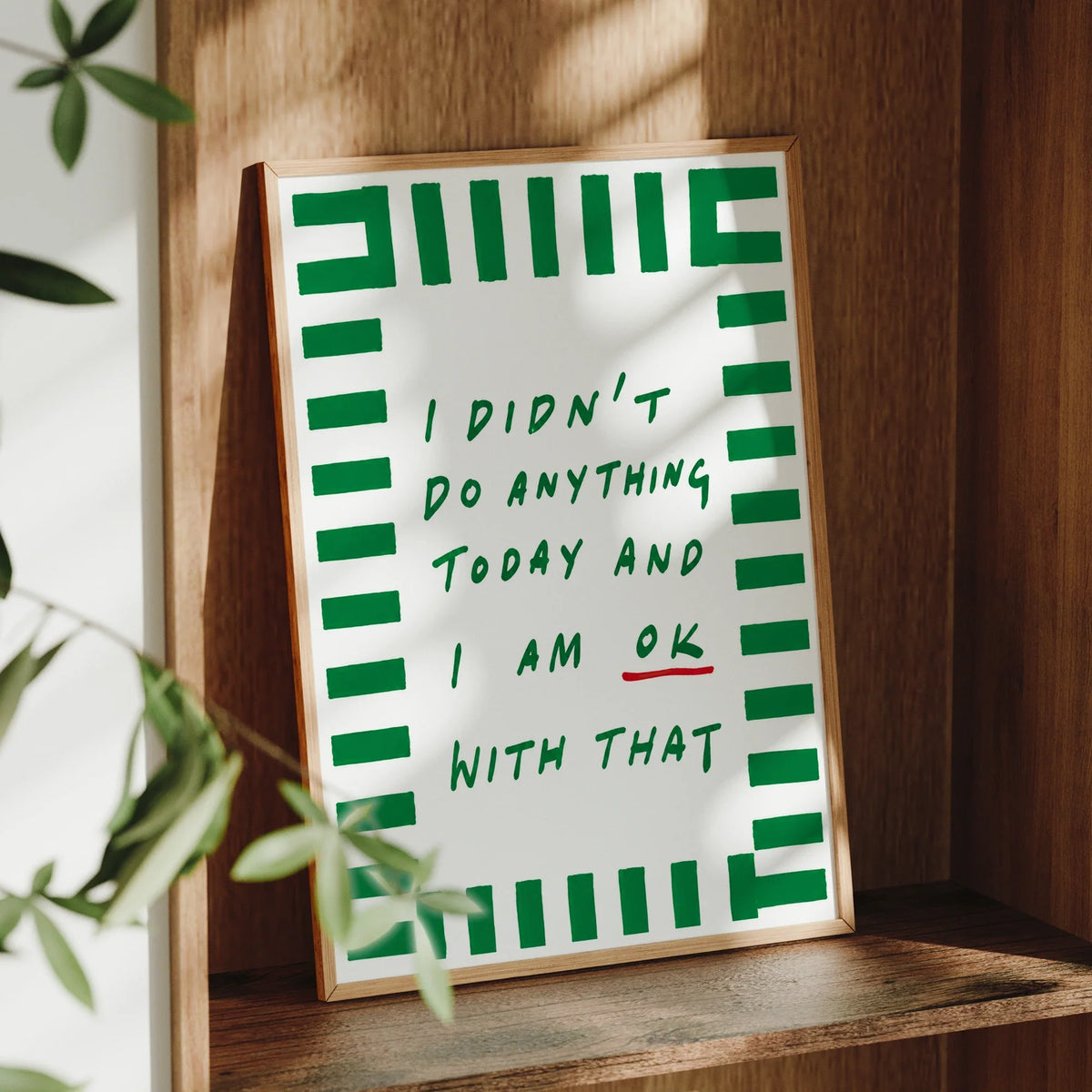 "I Didn't Do Anything Today" Funny Quote Canvas Wall Art