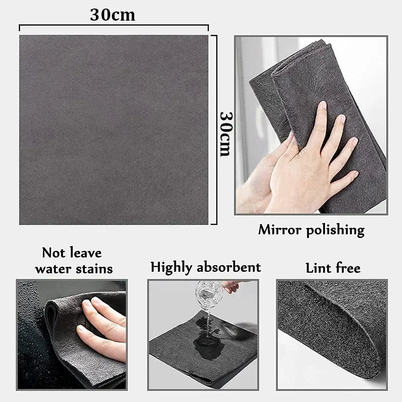 Microfiber Cleaning Cloths – Lint-Free Window & Kitchen Rags