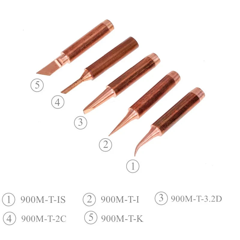 900M-T Pure Copper Soldering Iron Tip Lead-free Solder Tips Welding