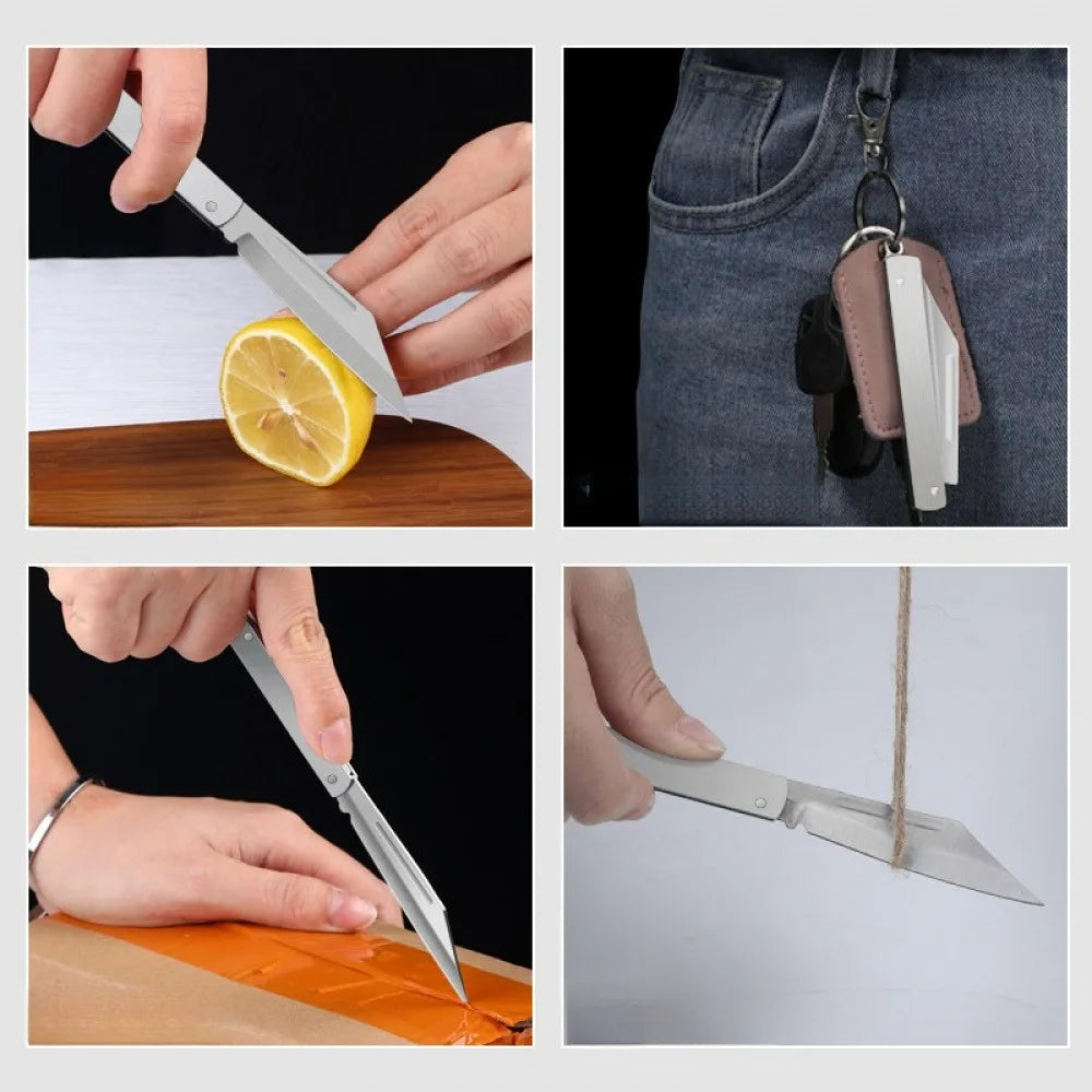 Stainless Steel Folding Fruit Knife – Portable Pocket Knife