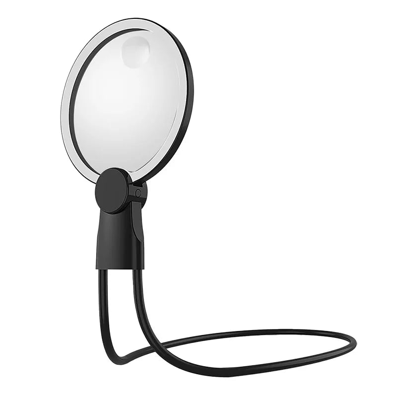 Hands-Free Neck Magnifying Glass 130mm | Cold & Warm LED Light