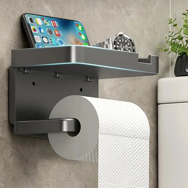 Toilet Paper Holder Plastic Storage Rack Kitchen Towel Placement