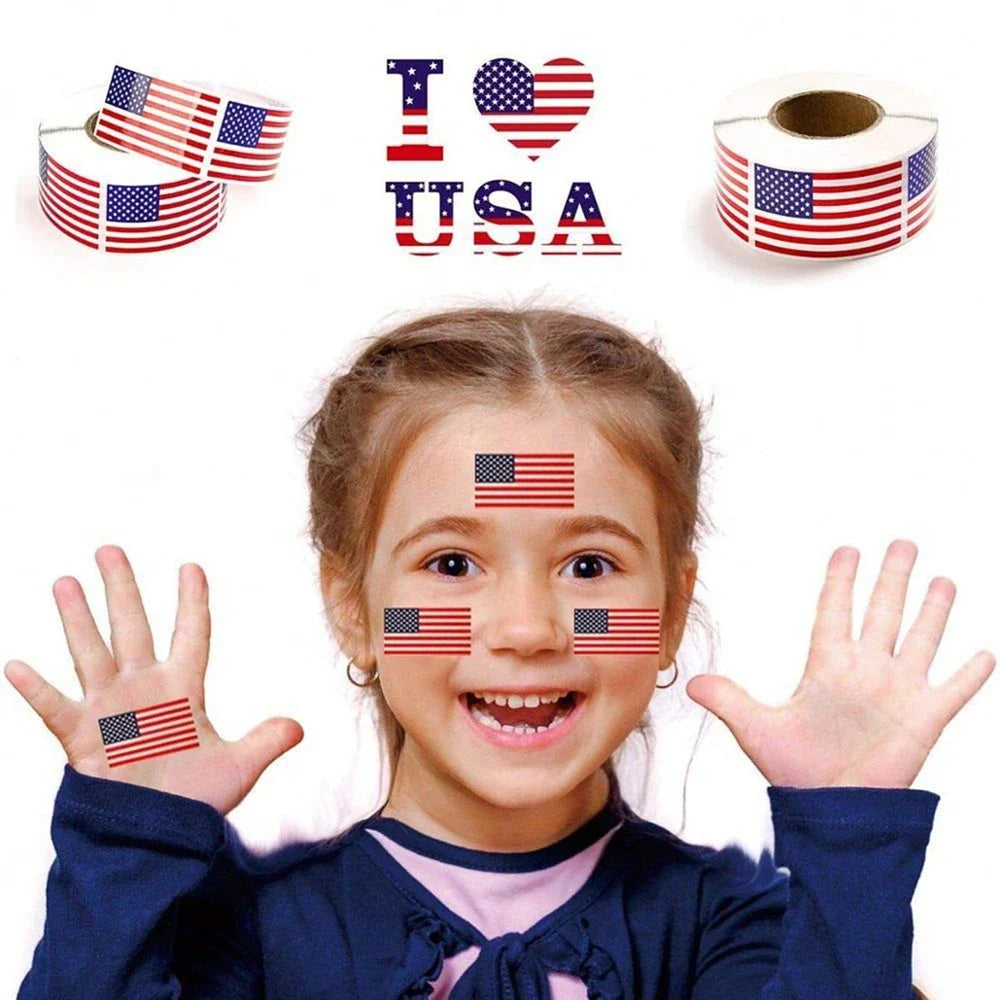 USA Patriotic Sticker Notebooks Cards Scrapbooking Office Stationery
