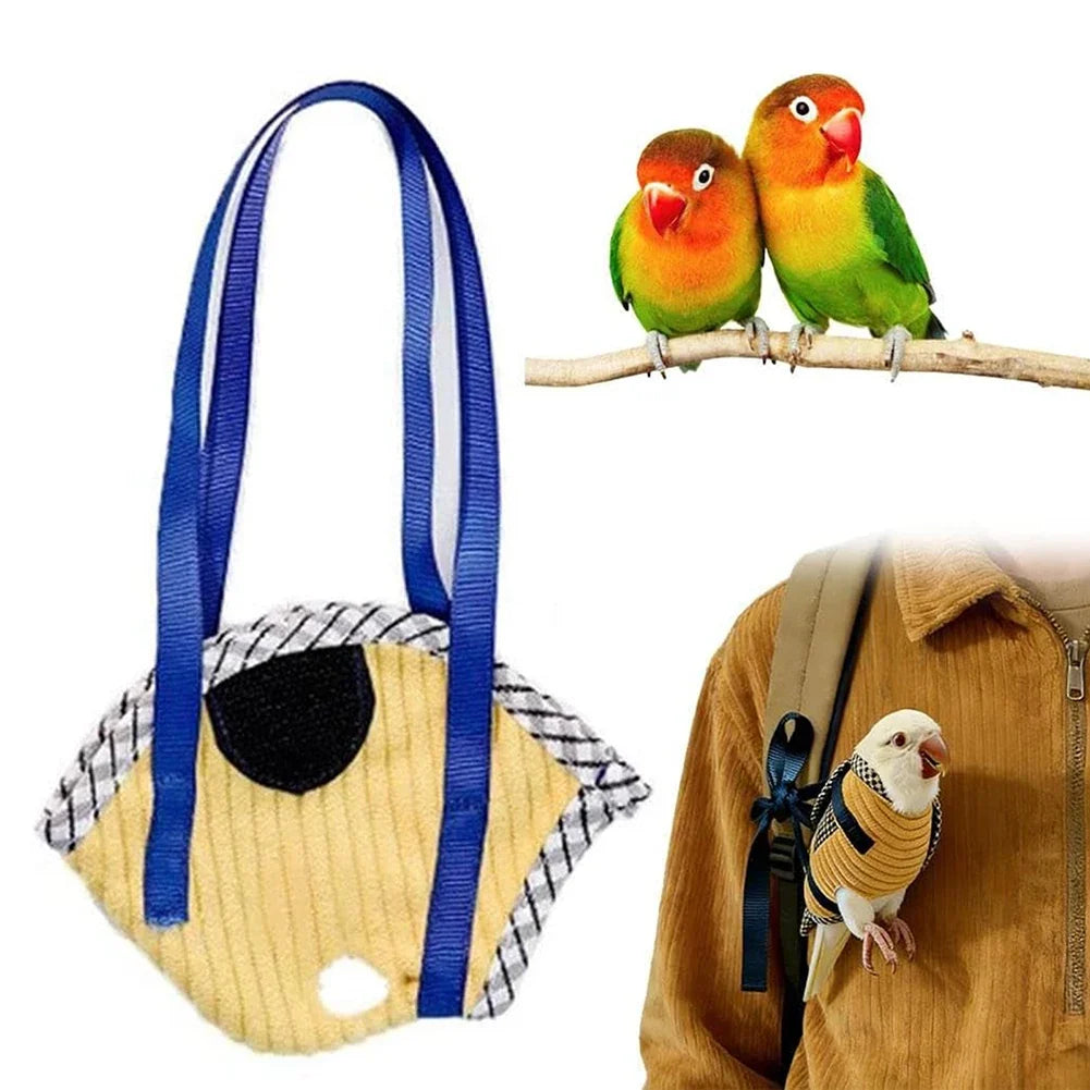 Parrot Travel Backpack – Breathable Bird Carrier with Perch
