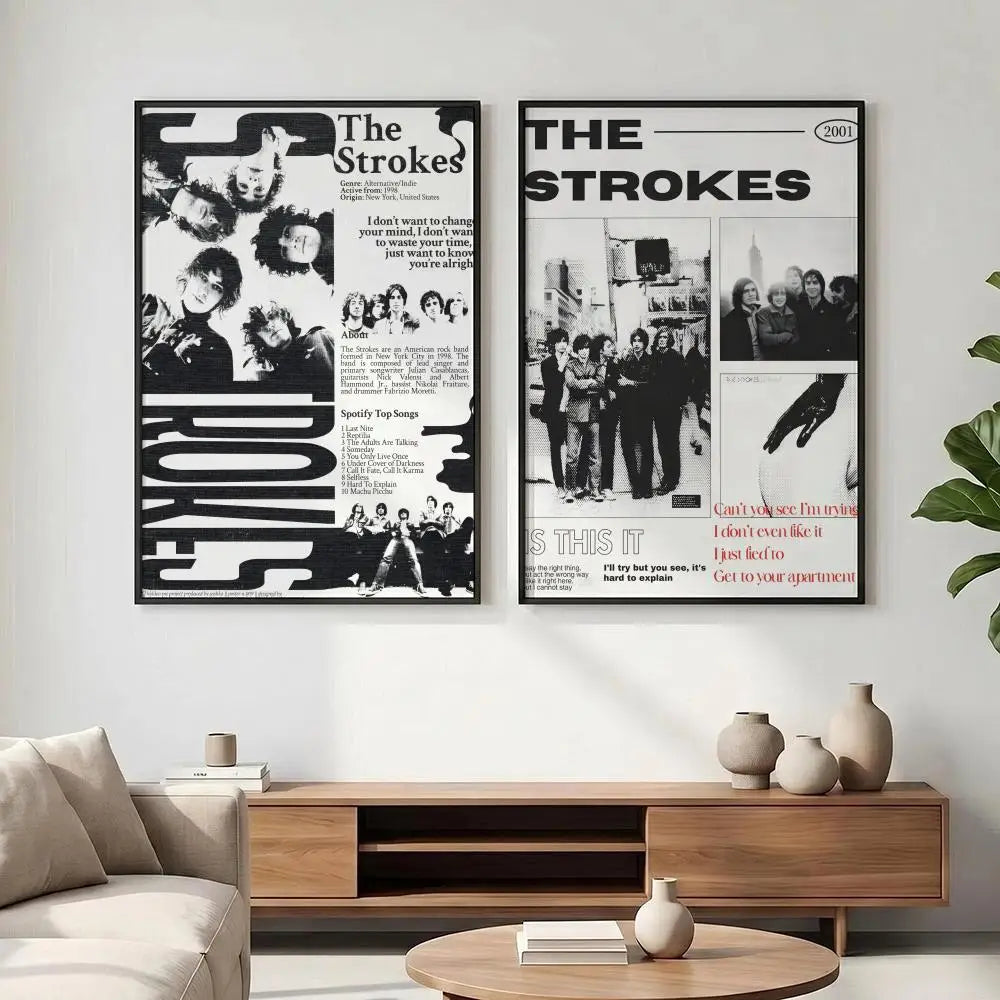 The Strokes Band HD Poster – Waterproof Sticky Wall Art Decor