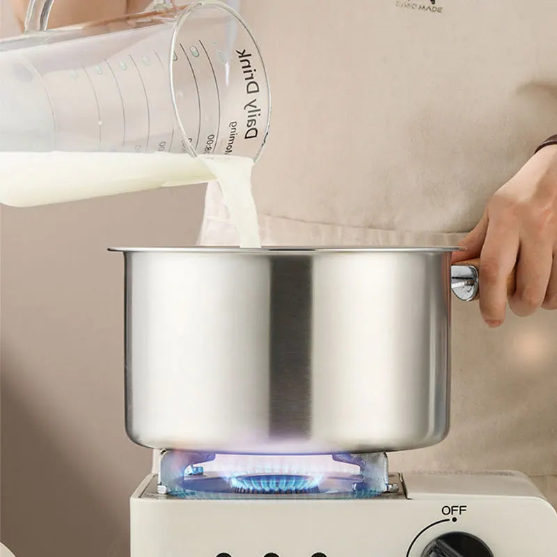 20cm Stainless Steel Deep Fryer Pot with Strainer Basket