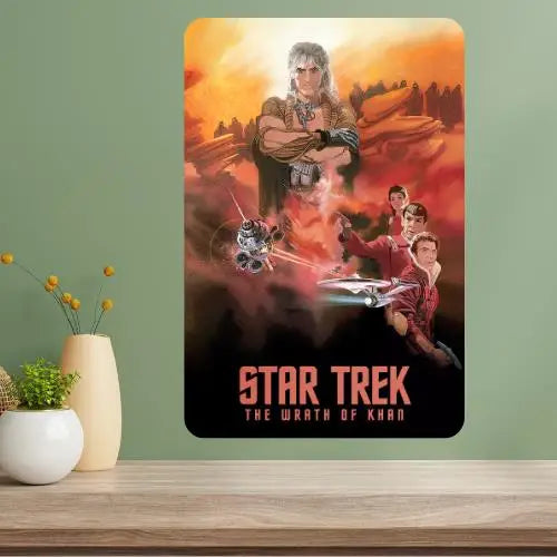 Star Trek II Wrath of Khan Metal Poster Sign | Vintage Wall Art