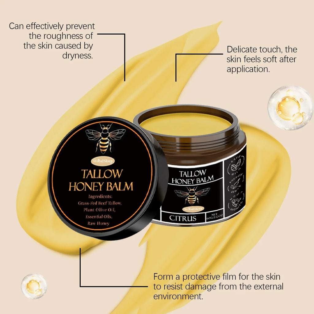 WoodSleep Tallow Honey Balm – Whipped Body Butter 60g