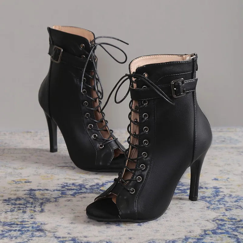 Women's Peep Toe Stiletto Sandals – High Heel Fashion Pumps