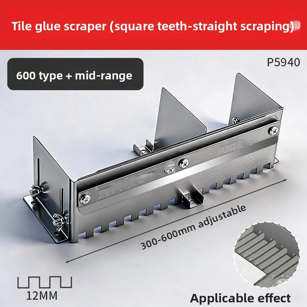 Retractable Notched Tile Spreader | Heavy Duty Floor Leveling Tool