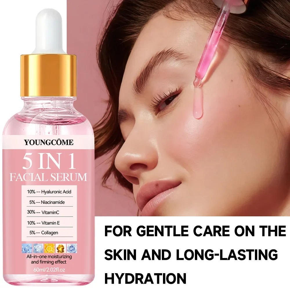 5 In1 Hyaluronic Acid Facial Serum Moisturizing Brightening