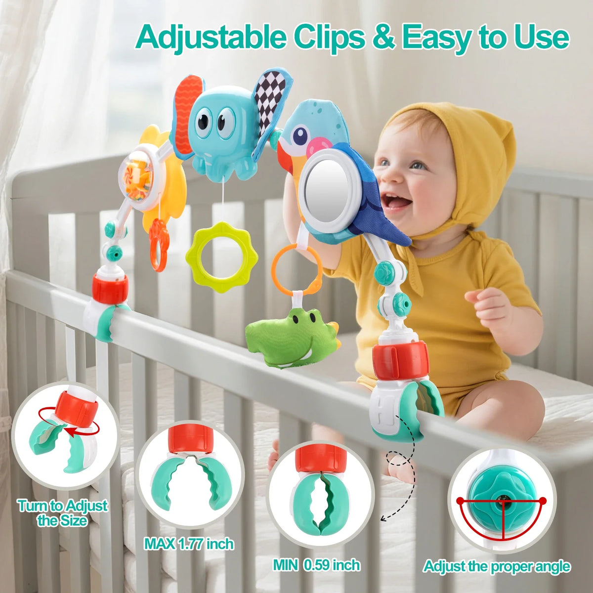 Baby Stroller Arch Toys Bouncer Toy Pram Activity Fine Motor Skills