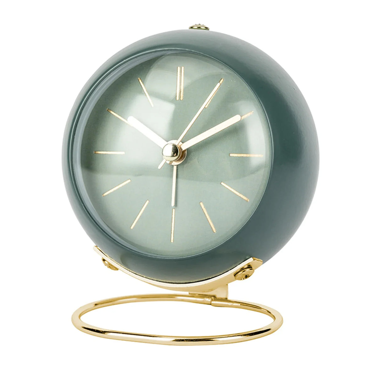 Silent Analog Alarm Clock with Night Light – Compact & Portable
