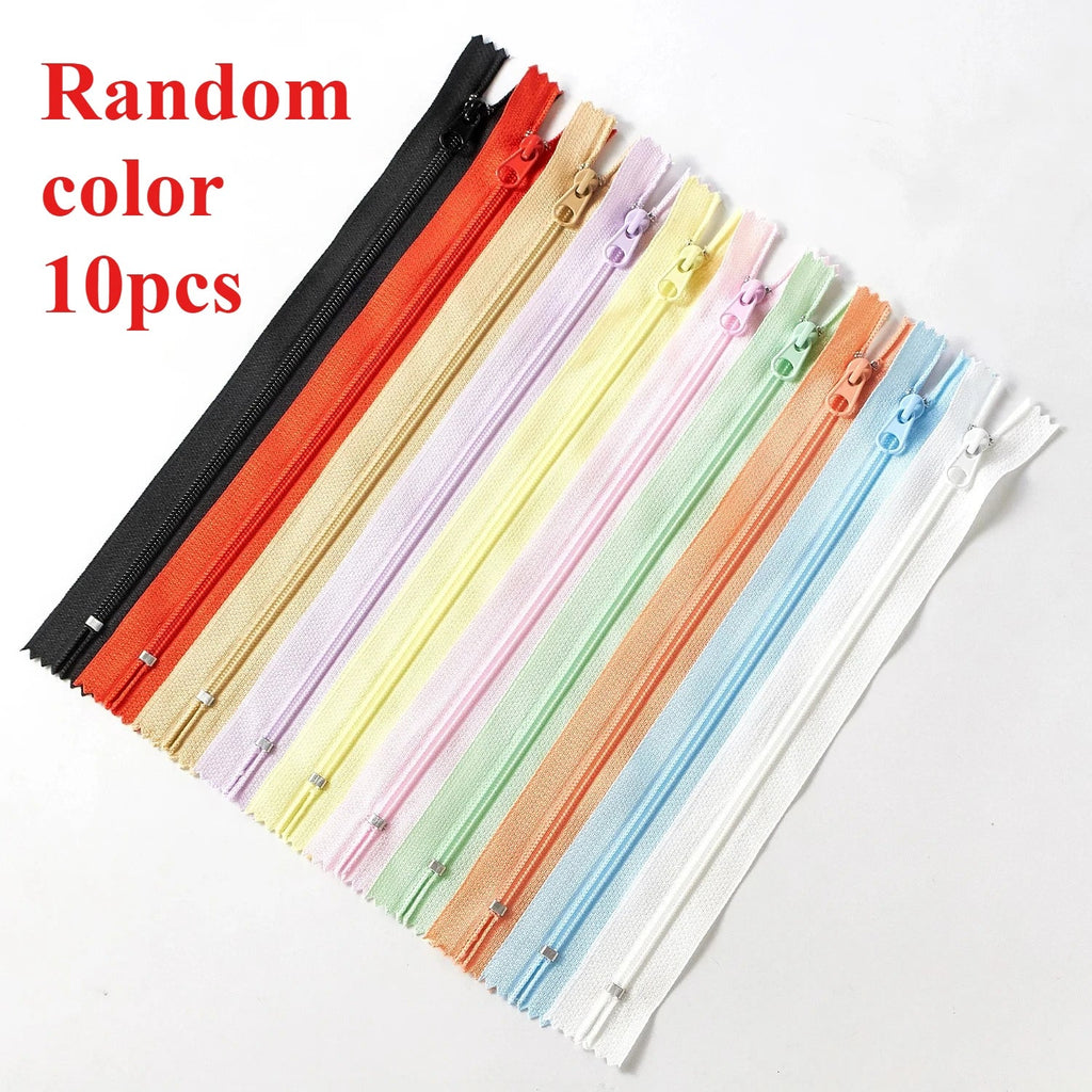 10-Pack Nylon Coil Zippers 20cm Multicolor – Sewing & Crafts