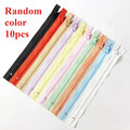 10-Pack Nylon Coil Zippers 20cm Multicolor – Sewing & Crafts