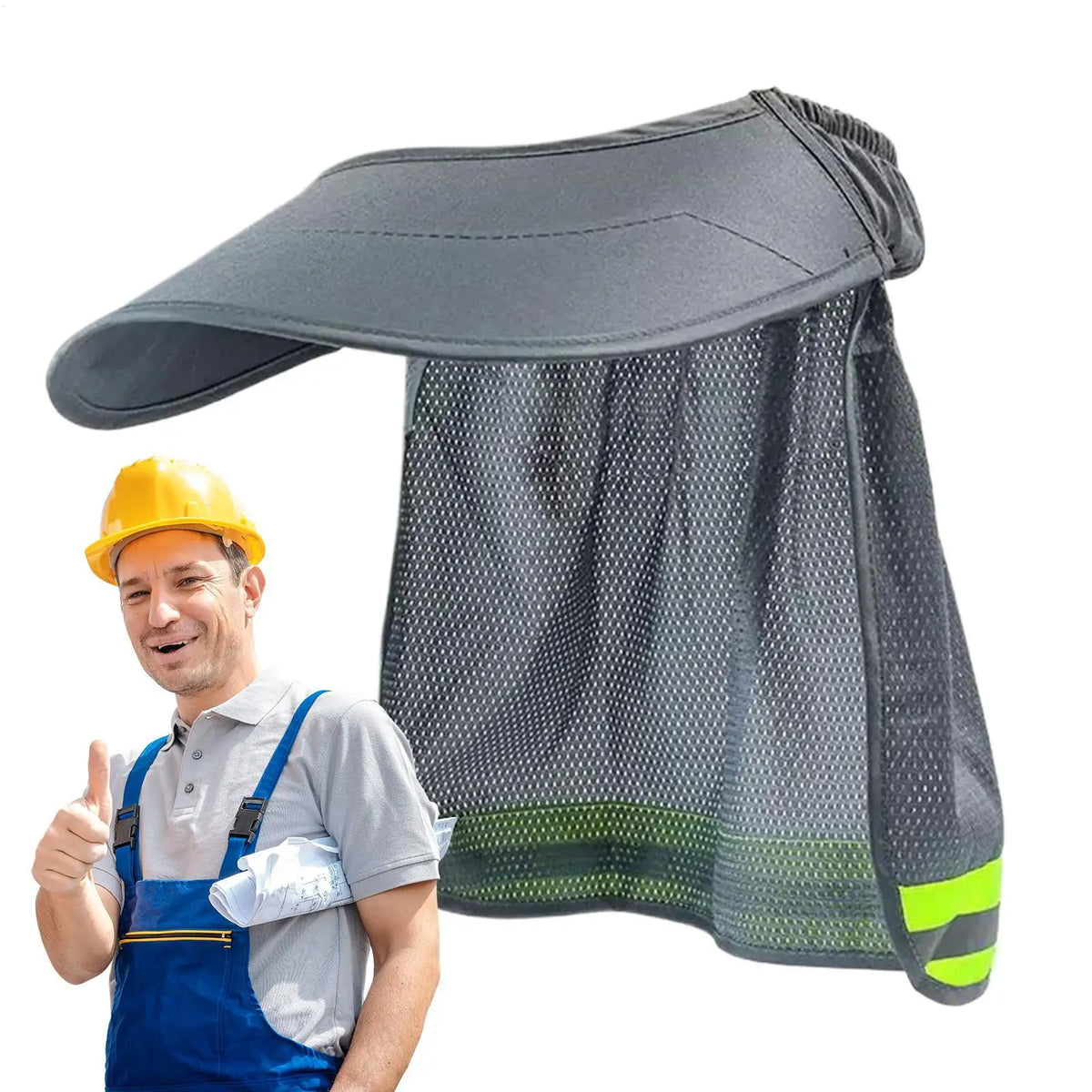Hard Hat Visor Sun Shade Reflective Strip Protective Helmet
