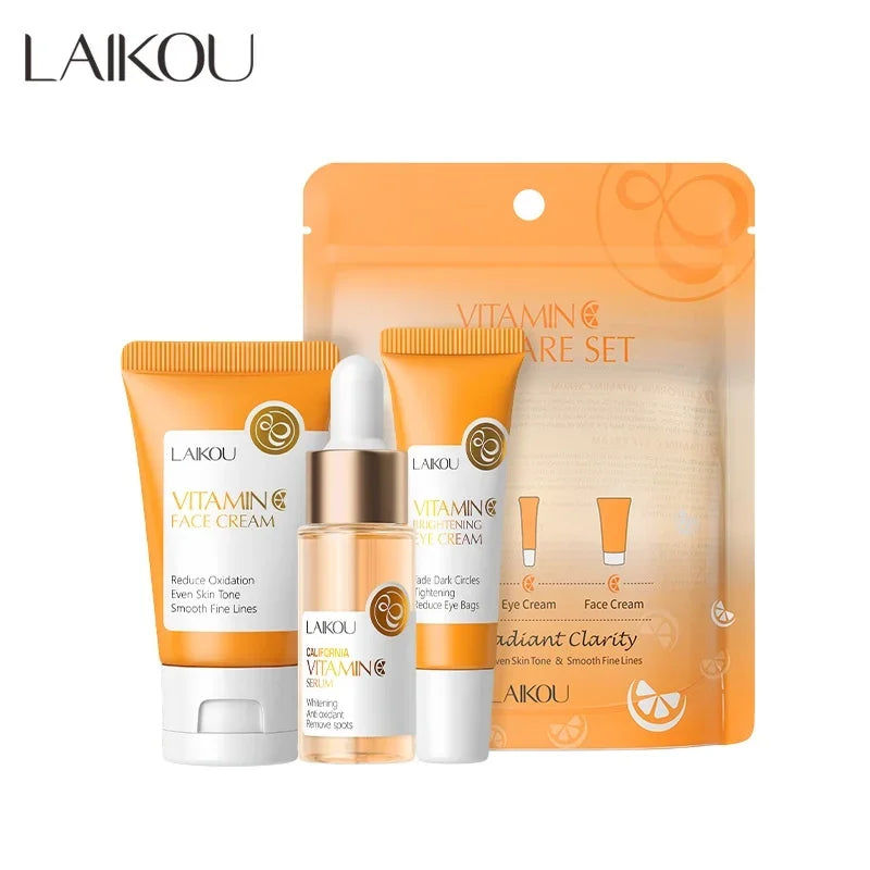 LAIKOU Vitamin C 3-Piece Facial Set – Hydrating & Brightening