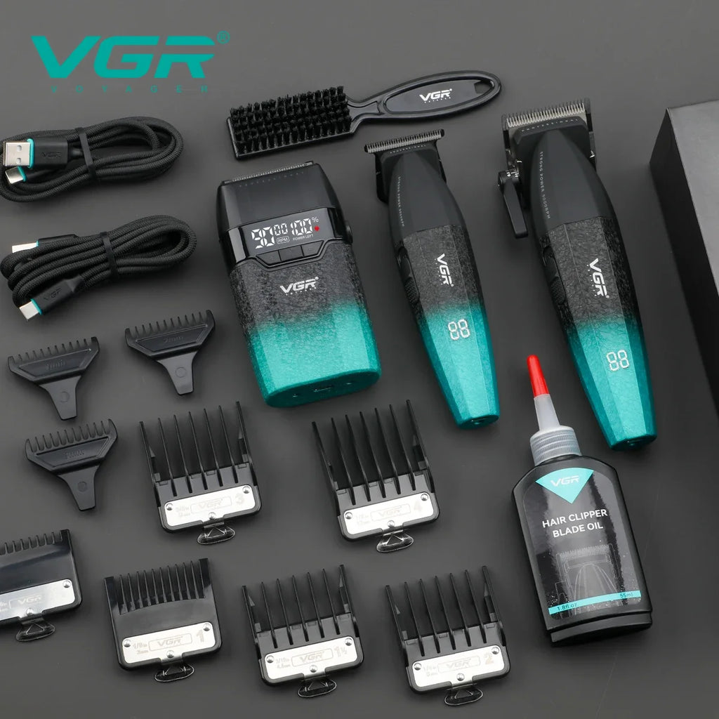 VGR V-640 S3 3-in-1 Electric Hair Clipper & Trimmer Set