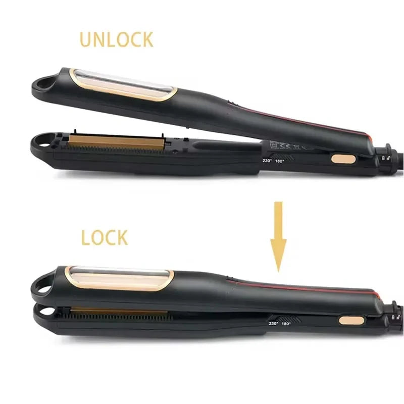 Automatic Ceramic Curling Iron | LCD 5-Temp Wand for Fluffy Curls