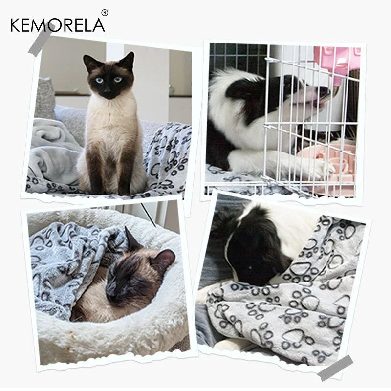 KEMORELA Soft Fluffy Pet Blanket for Cats & Dogs – Coral Fleece