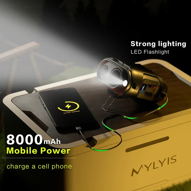 Portable Clip-On Waist Fan 5-Speed Hands-Free Belt Fan + Light